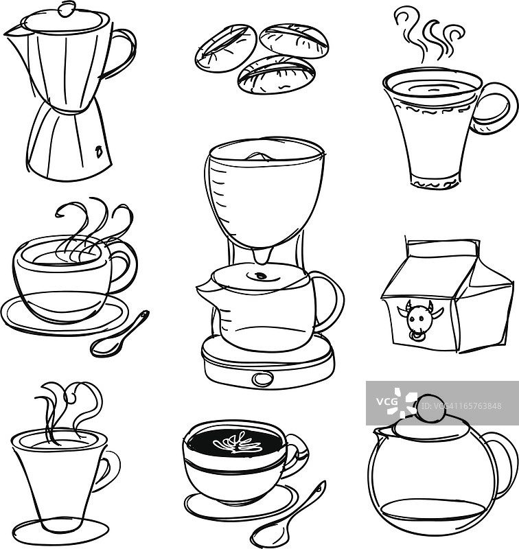 咖啡用具合集图片素材