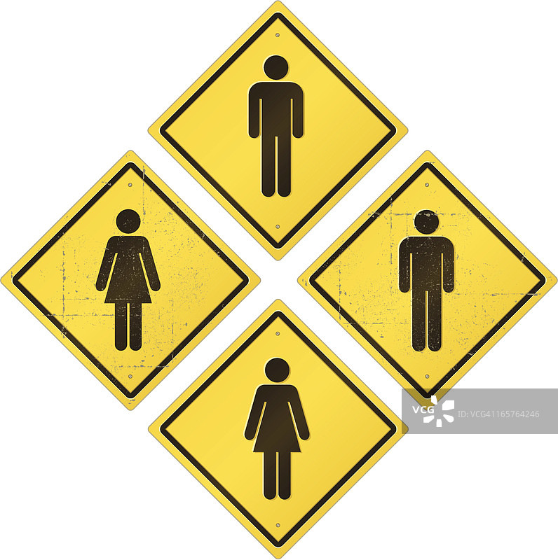 男女卫生间路标图片素材