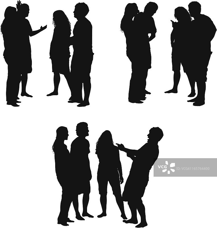 人们在休闲聚会上交往图片素材