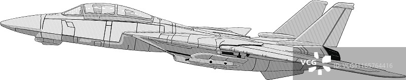 F16战斗机侧视图图片素材
