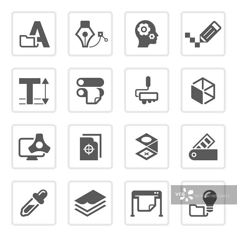 平面设计和印刷图标|主要系列图片素材