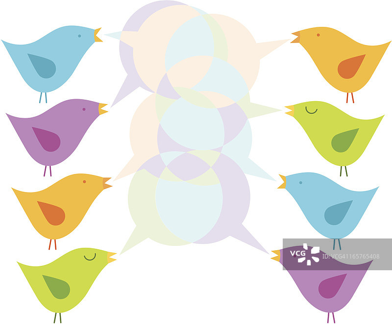 小鸟对话图片素材