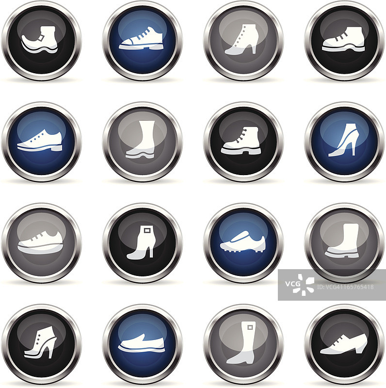 超级光泽图标-鞋子图片素材