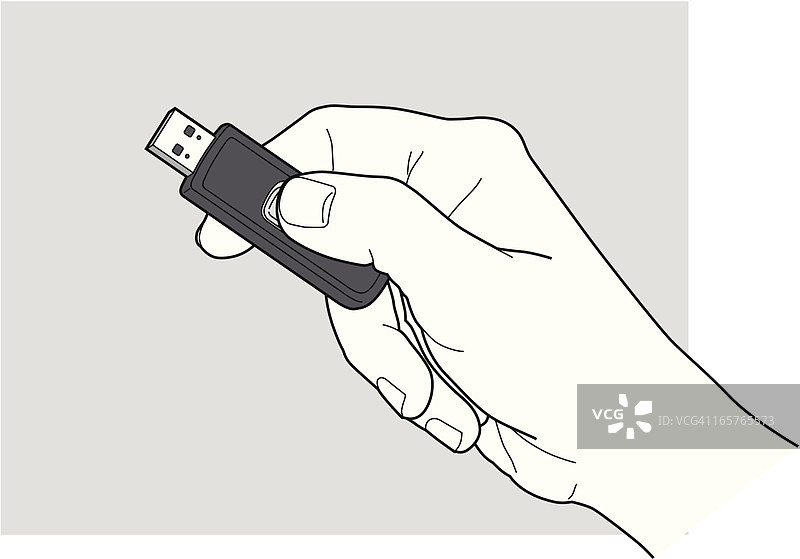 手持USB闪存盘（U盘）图片素材