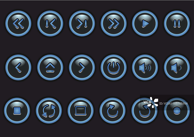 蓝色按钮图片素材