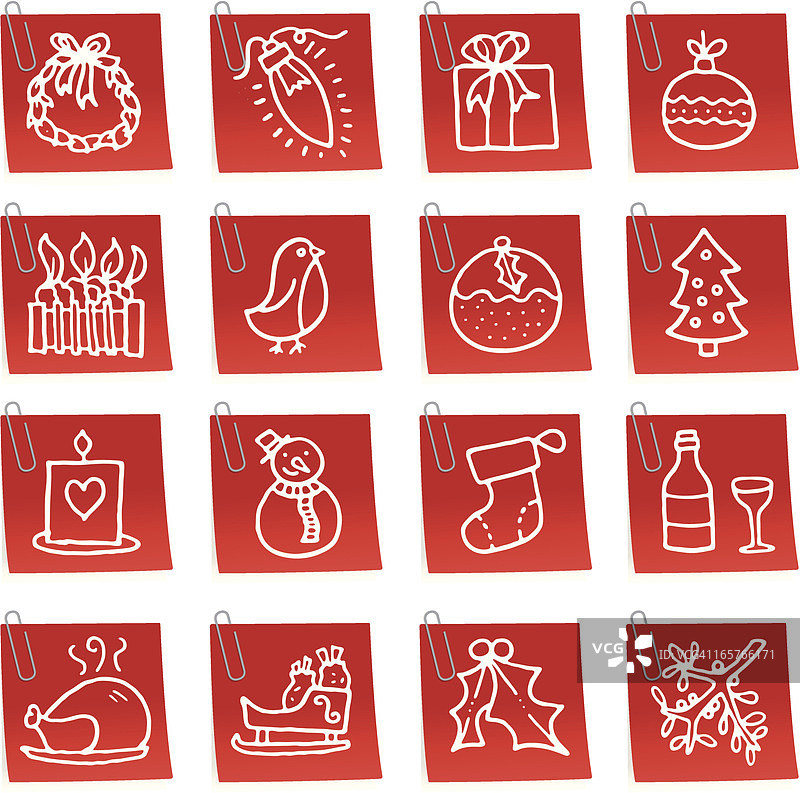 圣诞图标备忘录图片素材