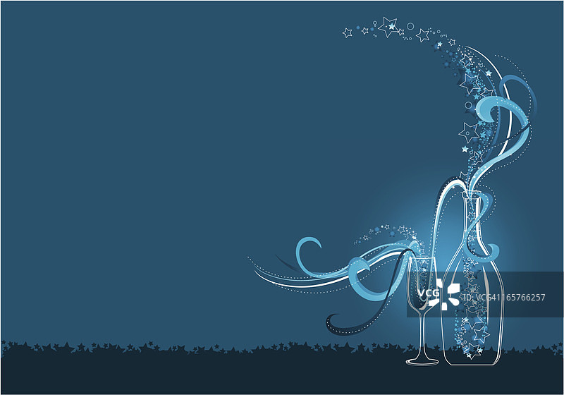 新年除夕夜香槟图片素材