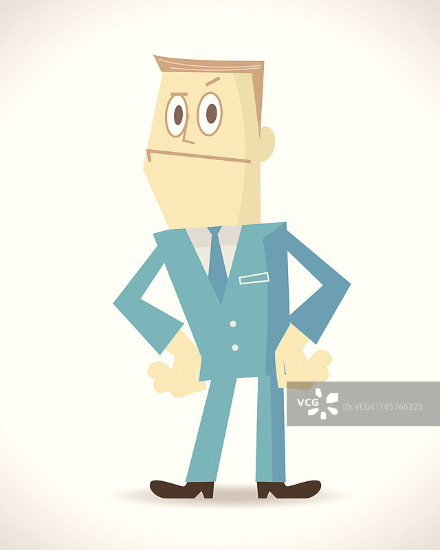 双手叉腰表情严肃的男士图片素材