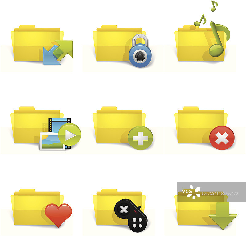 文档文件夹图标集图片素材