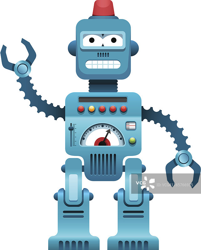 蓝色复杂机器人图片素材