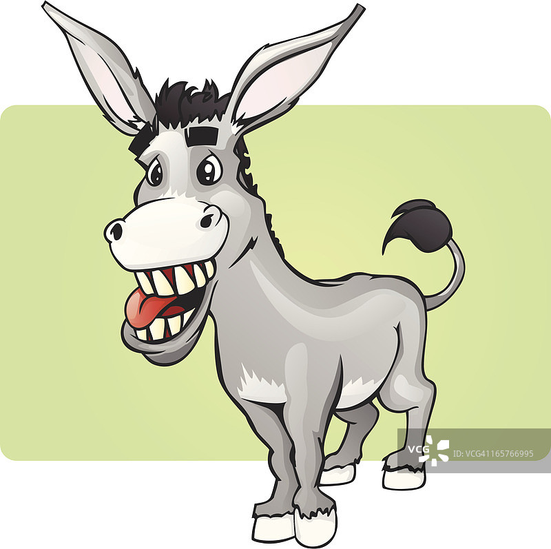 有趣的微笑驴图片素材