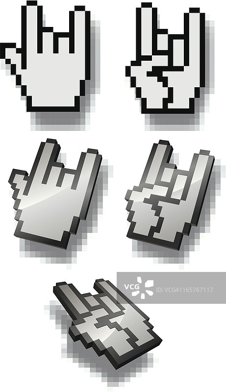 像素化角形光标图片素材