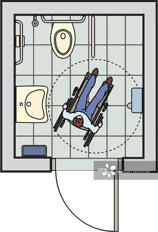 残疾男士卫生间场景图片素材