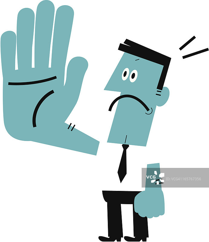 男人做出停止手势图片素材