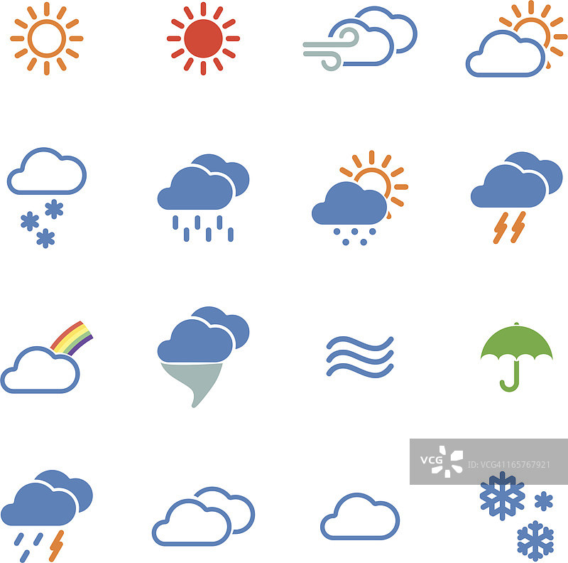 天气图标集图片素材