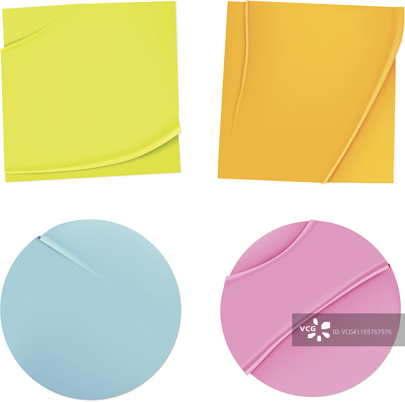 四款不同贴纸的图像图片素材