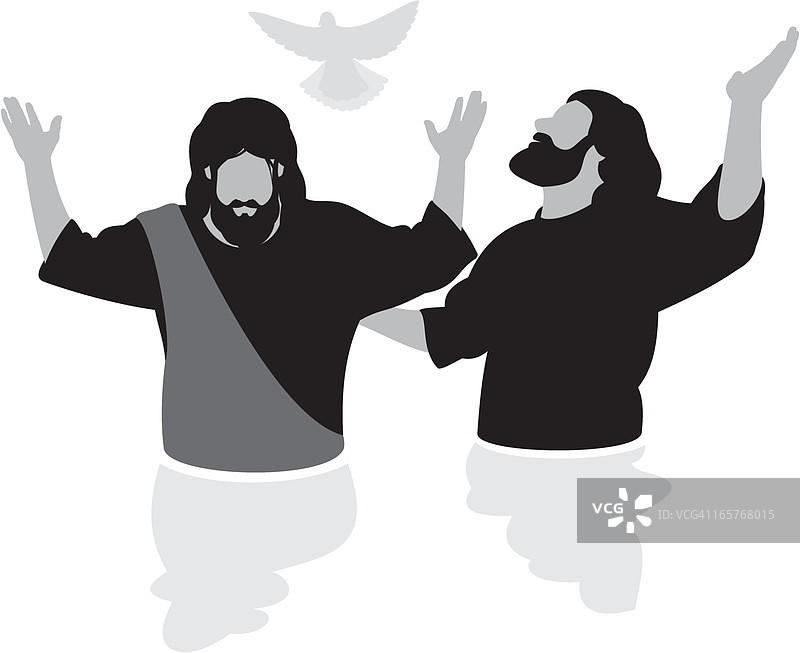 耶稣受洗图片素材