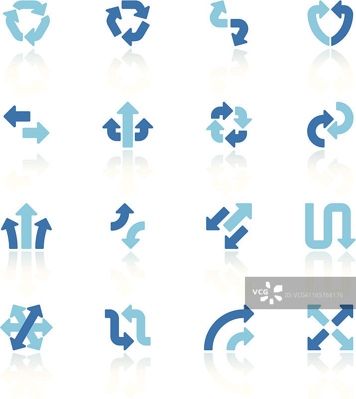 蓝色箭头标志VI图片素材