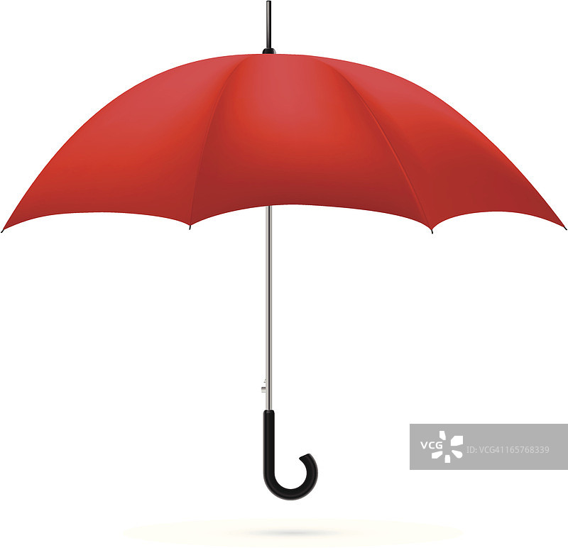 白色背景上的红色雨伞图片素材