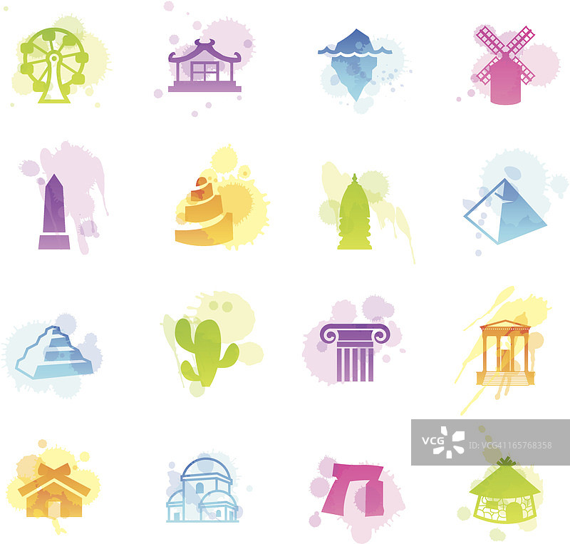 污渍图标 - 旅行图片素材