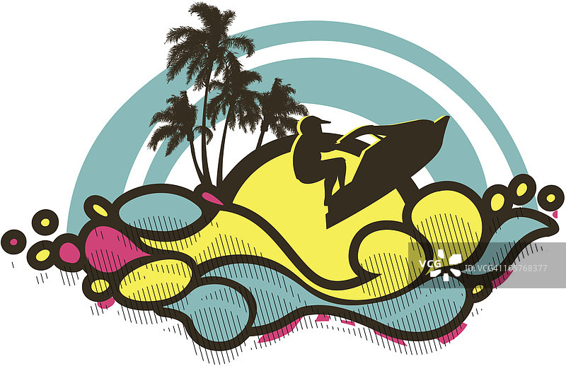 个人水上摩托艇标志图片素材