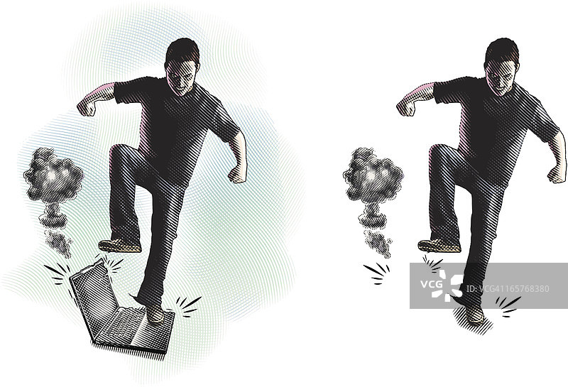 电脑受挫图片素材