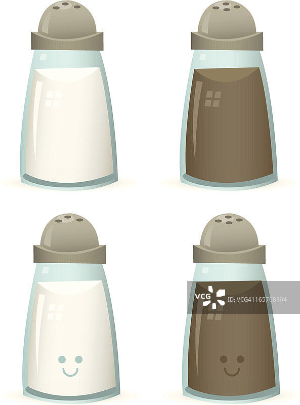 盐和胡椒调味瓶图片素材