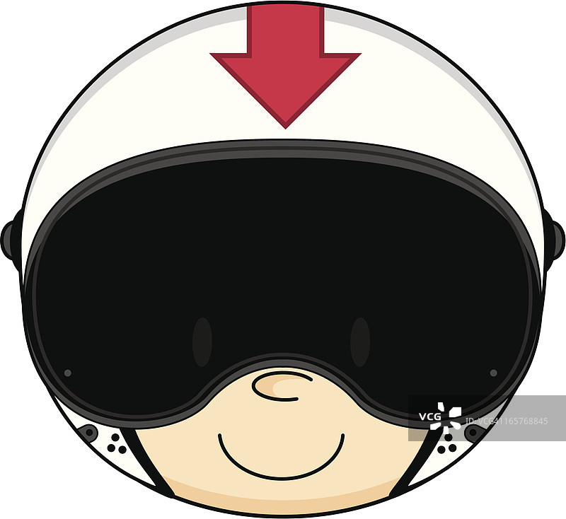 戴头盔的红色箭头飞行员图片素材