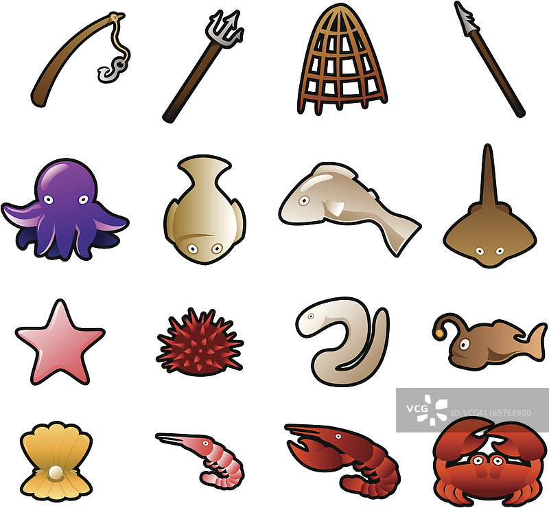 海洋生物图标图片素材