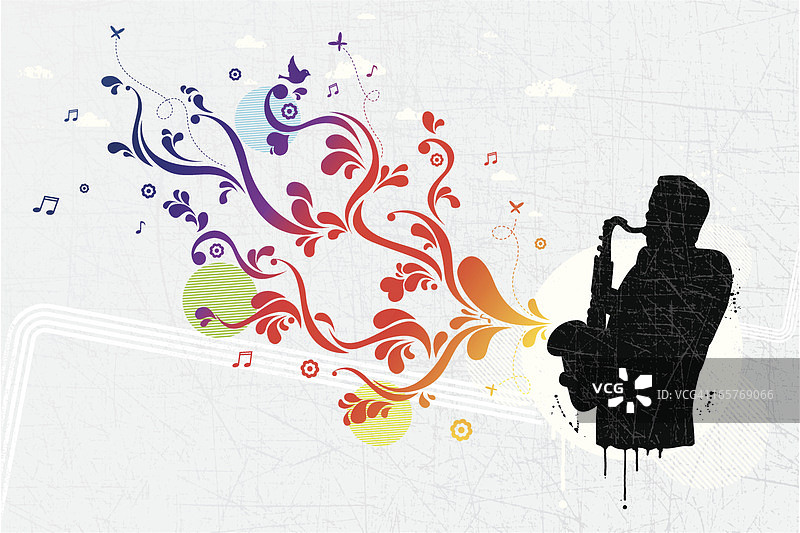 音乐家涂鸦图片素材