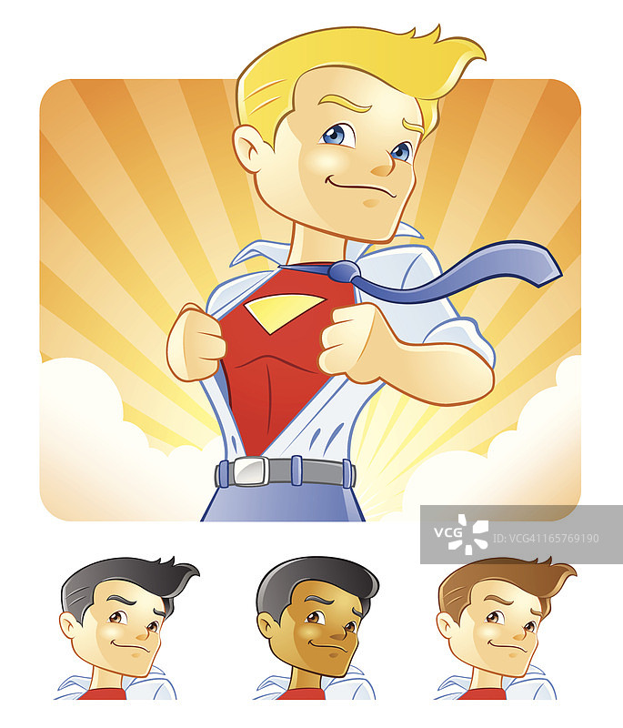 挺身而出的超级英雄商人图片素材