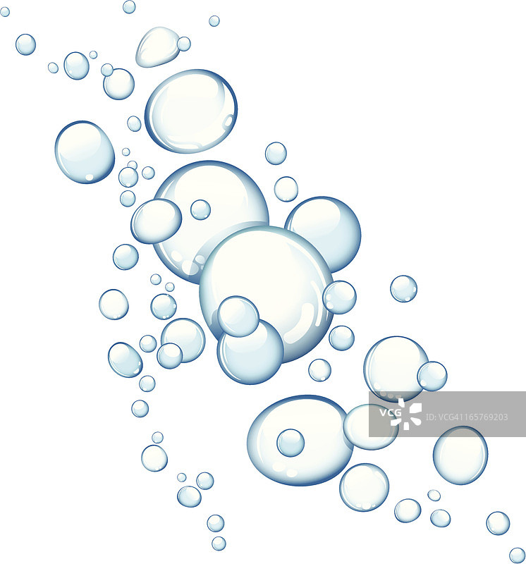 蓝色气泡图片素材