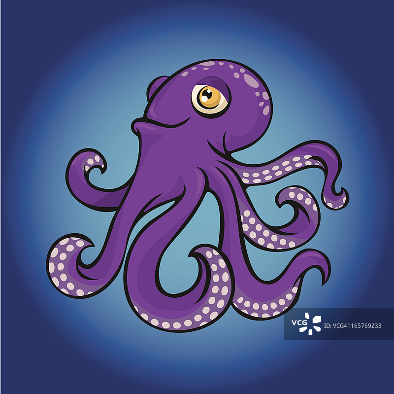 紫色章鱼图片素材