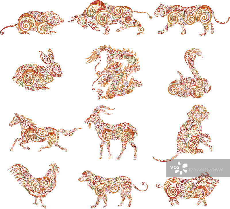 中国十二生肖图片素材