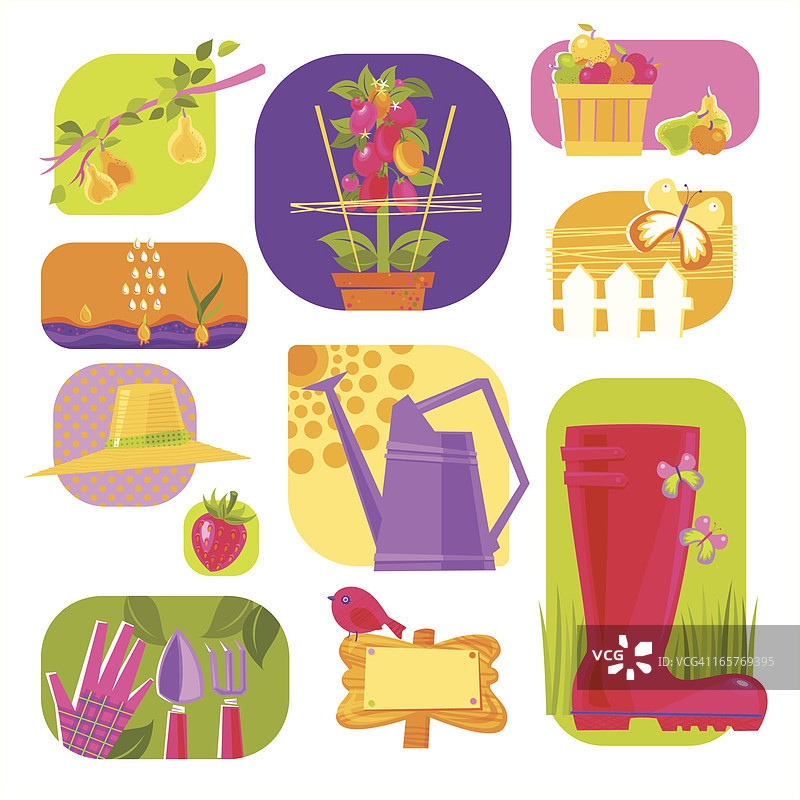 蔬菜园艺设计元素合集图片素材