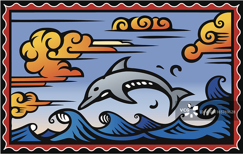 海中的海豚图片素材