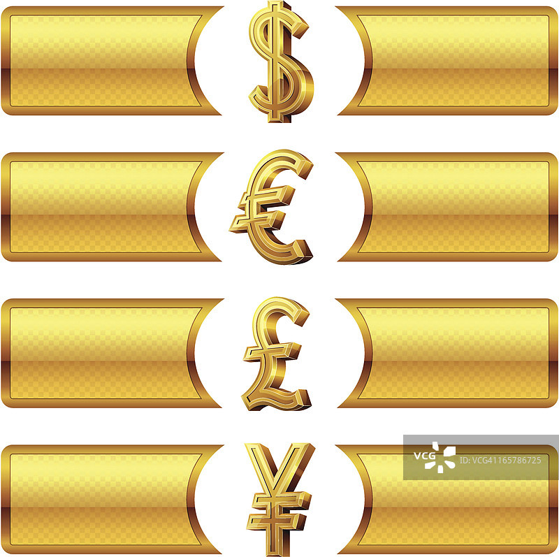 带banner的货币符号图片素材