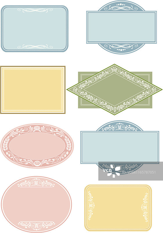 华丽的框架和标签图片素材