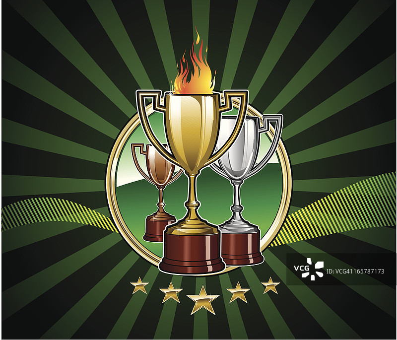 金银铜奖杯图片素材