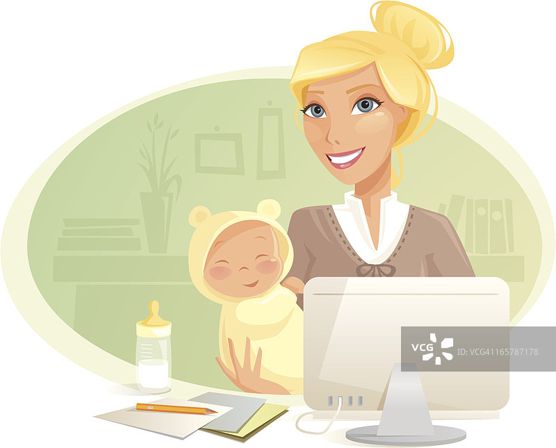 忙碌的妈妈图片素材