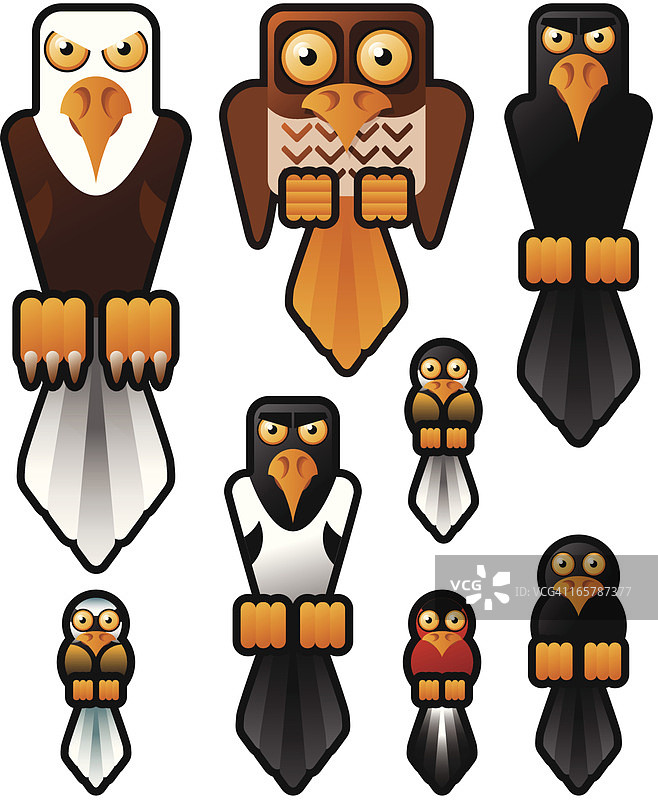 羽毛各异的鸟类图片素材