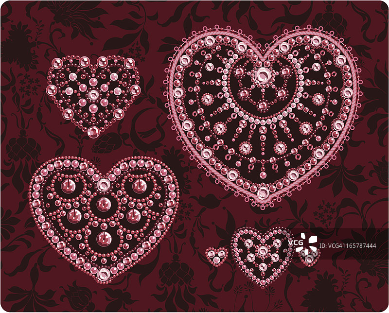 珠宝心形图案图片素材