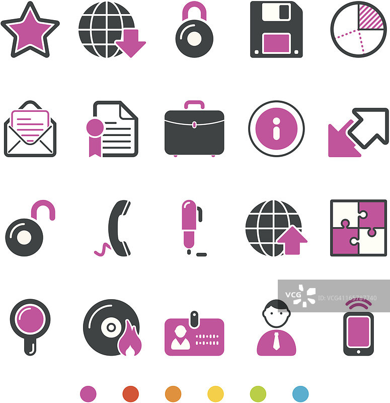 办公和金融icon合集图片素材