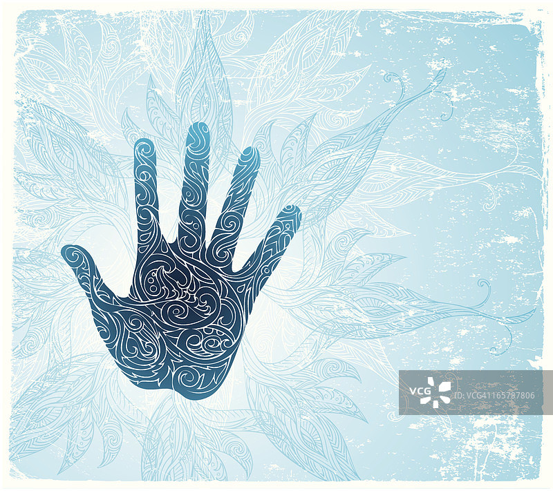 神圣的手图片素材