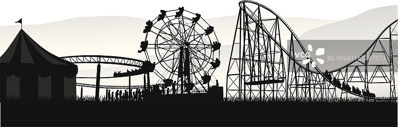 人物剪影骑行矢量素材图片素材