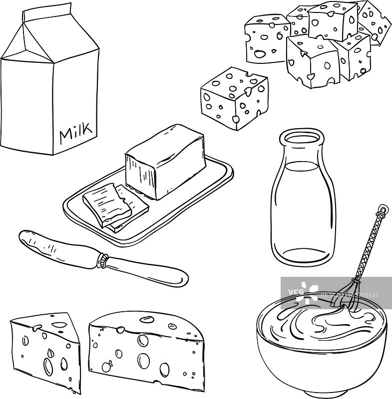 黑白乳制品图片素材