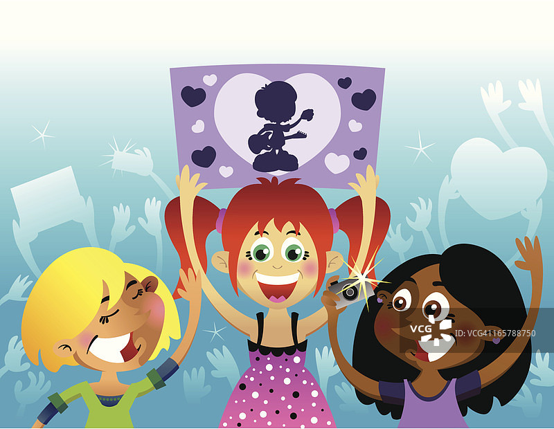 粉丝女孩图片素材