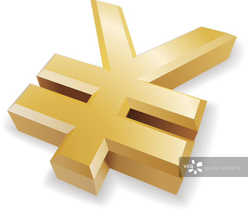 金色日元符号图片素材
