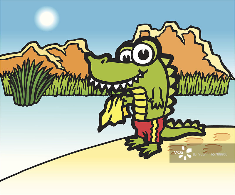 可爱鳄鱼图片素材