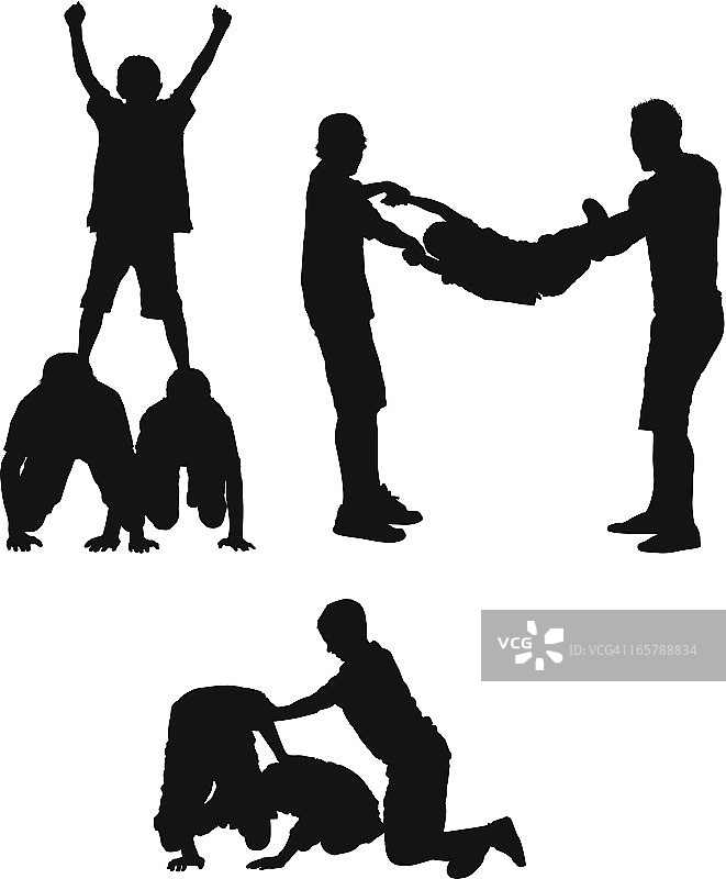 家庭剪影图片素材